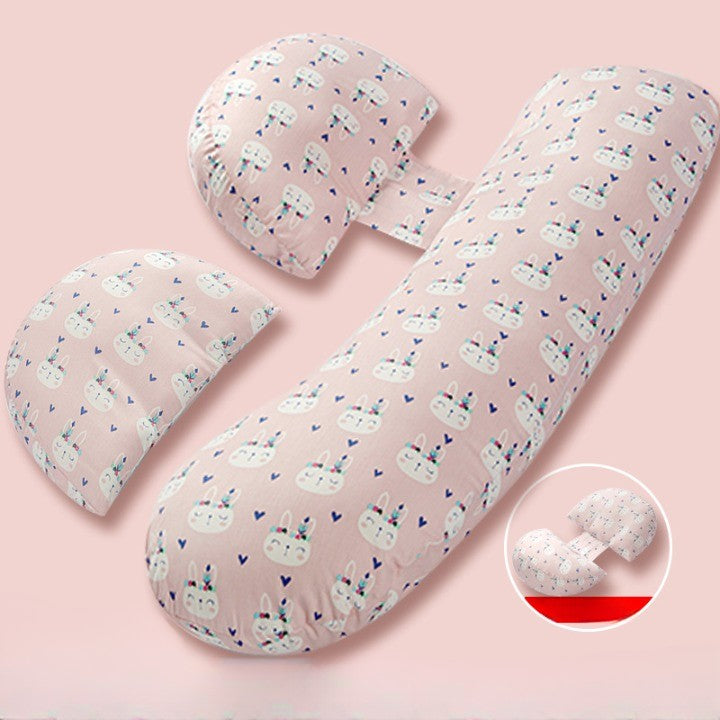 Set Perna pentru Gravide, Vivimall, Husa Detasabila, Spuma Moale, Utilizare in Forma H si U, Reglabila, Latime Ajustabila, Proactive, Roz Deschis - vivimall.ro