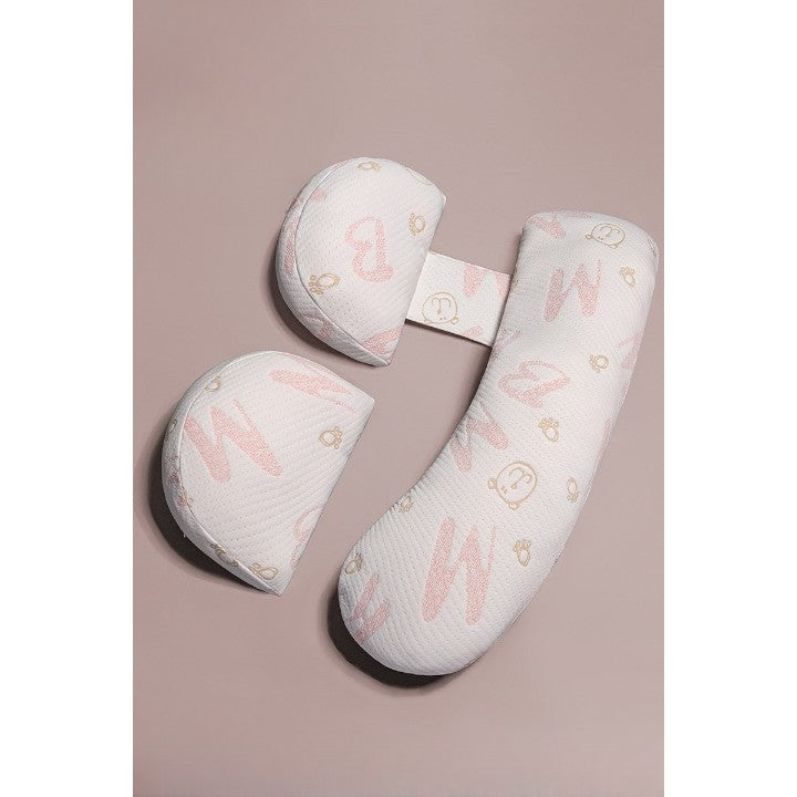 Set Perna pentru Gravide, Vivimall, Husa Detasabila, Spuma Moale, Utilizare in Forma H si U, Reglabila, Latime Ajustabila, Proactive, Roz Pal - vivimall.ro