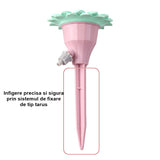 Комплект капкообразуватели, с клапан, за напояване, цветен дизайн, регулируема скорост, закрепване с щракване, практичен, 16,8 x 9 см, розов