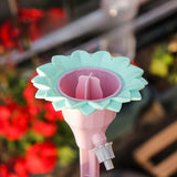 Комплект капкообразуватели, с клапан, за напояване, цветен дизайн, регулируема скорост, закрепване с щракване, практичен, 16,8 x 9 см, розов