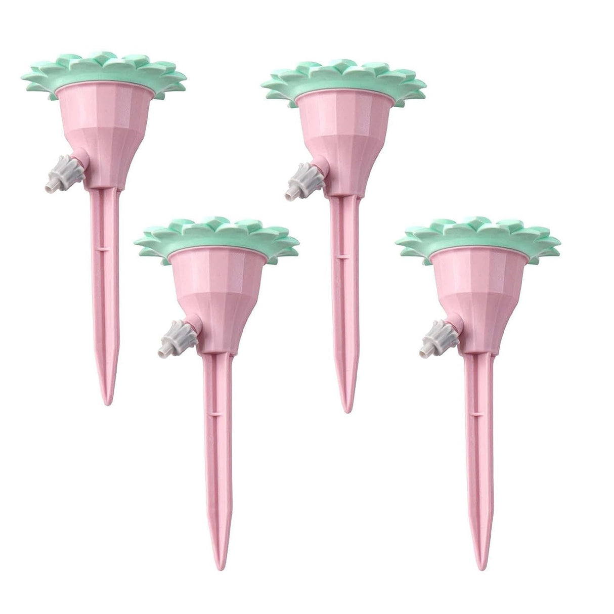 Set Picurătoare, Cu Valvă, Pentru Irigare, Design Floare, Viteză Reglabilă, Fixare Prin Înfigere, Practic, 16,8 x 9 cm, Roz - vivimall.ro
