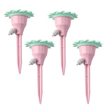Set Picurătoare, Cu Valvă, Pentru Irigare, Design Floare, Viteză Reglabilă, Fixare Prin Înfigere, Practic, 16,8 x 9 cm, Roz - vivimall.ro