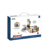Set piese magnetice de constructie, Vivimall, Cu tobogane si bile, 41 piese, Multicolor - vivimall.ro