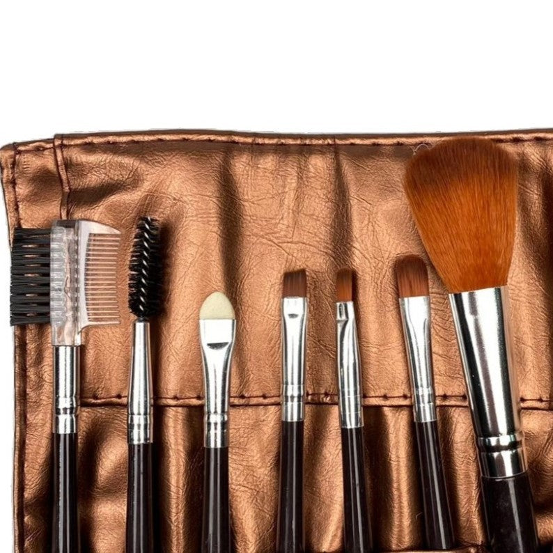 Set Portabil 7 Pensule De Machiaj Cu Husa - vivimall.ro