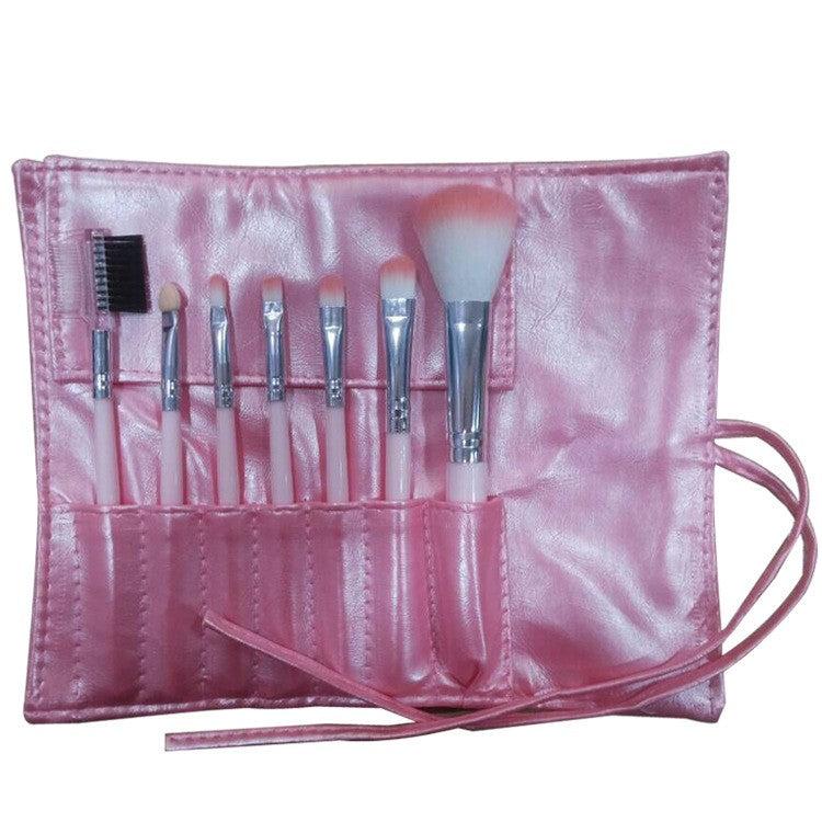 Set Portabil 7 Pensule De Machiaj Cu Husa - vivimall.ro