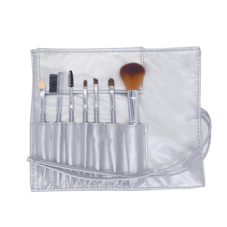 Преносим комплект за грим от 7 части със сив калъф