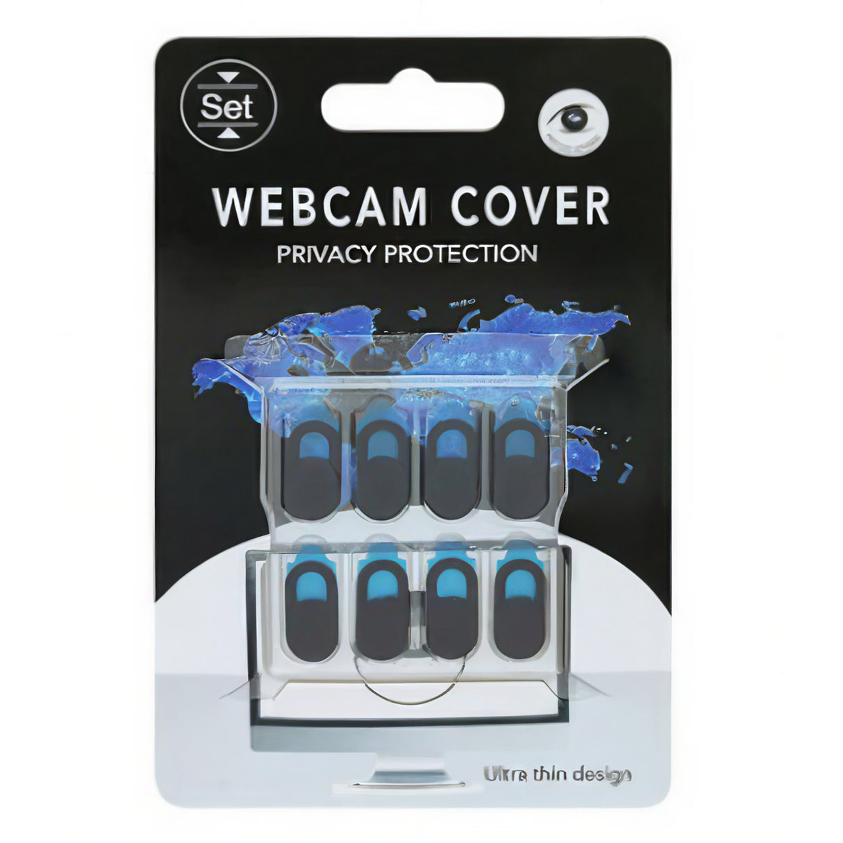 Set protectii camera, Flippy, 8 buc, negru - vivimall.ro