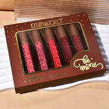 Set Rujuri de Buze, KEVIN &amp; COCO, Be Mine 5 Culori, 14.4 x 10.9 x 2.5 cm, Roz/Rosu, Varianta A - vivimall.ro