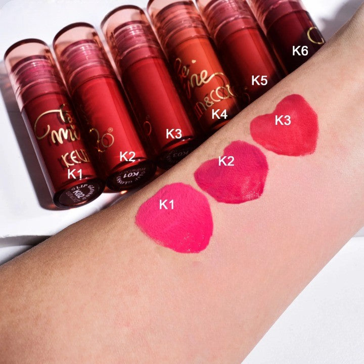 Set Rujuri de Buze Mate, KEVIN &amp; COCO, Be Mine 3 Culori, Lip-Gloss, 11 x 7.3 x 2.7cm, Roz, Varianta A - vivimall.ro