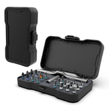 Set Surubelnita Cu Clichet, Flippy, 24 Piese, Sistem de prindere multipla, ergonomic si adaptiv, 16 × 9,3 × 3,6 cm, Negru - vivimall.ro