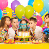 Set Toppere pentru Tort si Prajituri, Vivimall, Tematica Sirena, Model Mare Scris Happy Birthday 16.5x8.2 cm, 6 Toppere Mici Model Marin 5x5 cm, Multicolor - vivimall.ro