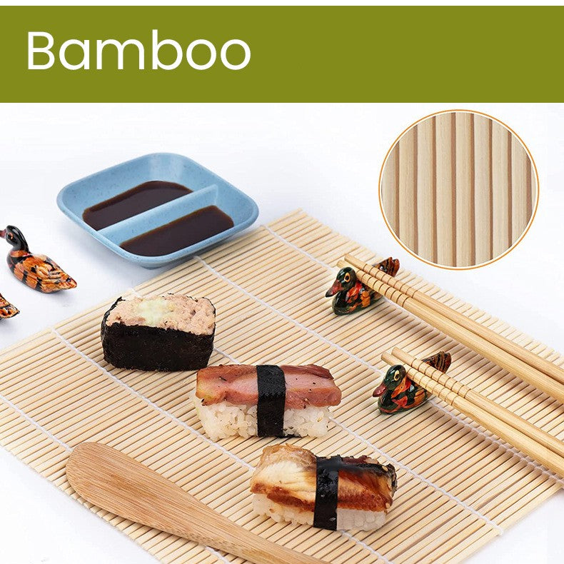 Set Ustensile pentru Sushi, Vivimall, Set din 31 Accesorii pentru Sushi, Set pentru Sushi HOME MADE, Cutit Inclus, Forme, Betisoare, Multicolor - vivimall.ro