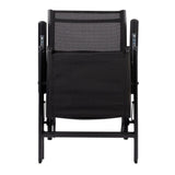 Scaun 2In1 De Gradina, Sezlong, Suport Picioare, Pliabil, Cadru Metalic, Impermeabil, 47 X 110 X 46 Cm, Negru - vivimall.ro