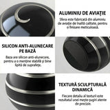 Sfera Fidget Spinner Metalic, Flippy, Corp Aliaj Zinc, Rulment Inox, Jucarie Antistres pentru Focus si Relaxare, Diametru 40 mm, Gadget pentru Birou, Scoala, Cadou pentru Copii si Adulti, Negru - vivimall.ro