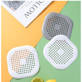 Filtru Chiuveta, Flippy, Anti-infundare, cu Ventuze, 14.5 x 14.5 cm, Flexibil, Gri