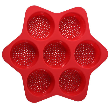Forme De Silicon Pentru Copt, 7 Forme Rotiunde, Pentru Burgeri Si Prajituri, 38.5 X 4 Cm - vivimall.ro