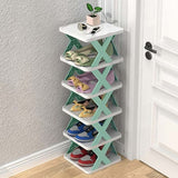 Organizator de Pantofi, Vivimall, 5 Straturi, din ABS, Suport Modular, 65.5 x 24 x 26 cm, Turcoaz - vivimall.ro