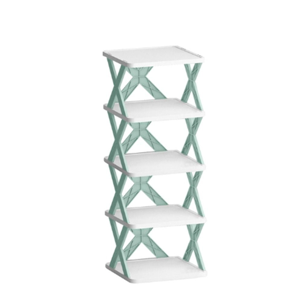 Organizator de Pantofi, Vivimall, 5 Straturi, din ABS, Suport Modular, 65.5 x 24 x 26 cm, Turcoaz - vivimall.ro