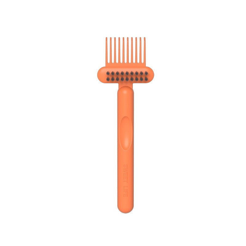 Perie pentru Curatarea Parului, Vivimall, din Plastic, 16 x 5 cm, Portocaliu - vivimall.ro