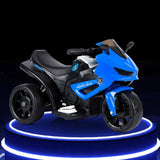 Motocicletă Electrică cu 3 Roti, Vivimall, Acumulator Încarcare, Anti-Rasturnare, Lumini, Sunete, Off-Road, Baterie 6V 4.5Ah, 66x34x43cm, Albastru - vivimall.ro