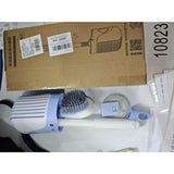 Perie de Toaleta, Flippy, cu Suport de Perete, Recipient Detergent, 2 Tipuri de Perii, Model Balena, Albastru