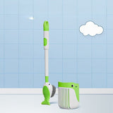 Perie de Toaleta, Flippy, cu Suport de Perete, Recipient Detergent, 2 Tipuri de Perii, Model Balena, Verde