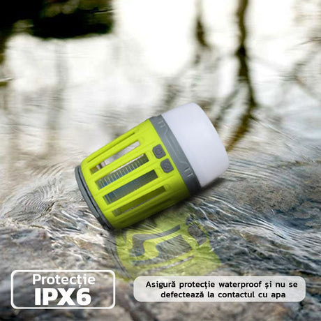 Lampă UV antiinsecte Vivimall, anti muste, anti tantari, Conectare la priza prin USB, portabil, 3.7 V, 200 lumeni, 8.5 x 13.3 cm, Verde - vivimall.ro