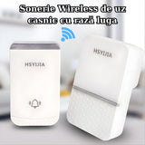 Sonerie Wireless, Flippy, Rezistenta la Stropi, Kit cu 2 Receptoare, 38 Melodii, 4 Niveluri Volum, 85 dB, raza 260 m, 9 x 5,6 x 18,5 cm, Alb/Argintiu - vivimall.ro