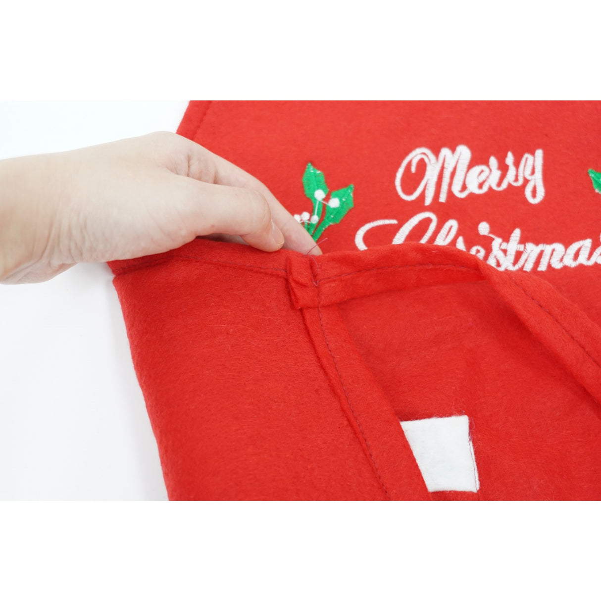 Sort Craciun, Vivimall,cu inscriptie Marry Christmas, rosu, pentru adulti, poliester - vivimall.ro
