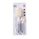 Set 3 Perii de Spalat Biberoane, Vivimall, pentru Tetina, Biberon, Pai, Materiale Sigure, fara BPA, Curatare 360°, Gri - vivimall.ro