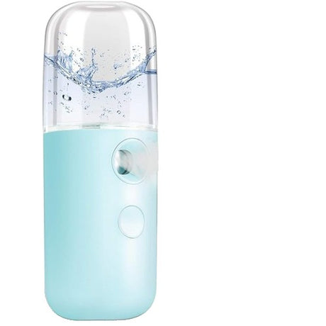 Spray de Hidratare Facială cu Tehnologie Nano, Vivimall, Hidratare, Igienizare, Abur Rece, Încărcare USB, Capacitate 30 mL, 10cm, Albastru - vivimall.ro