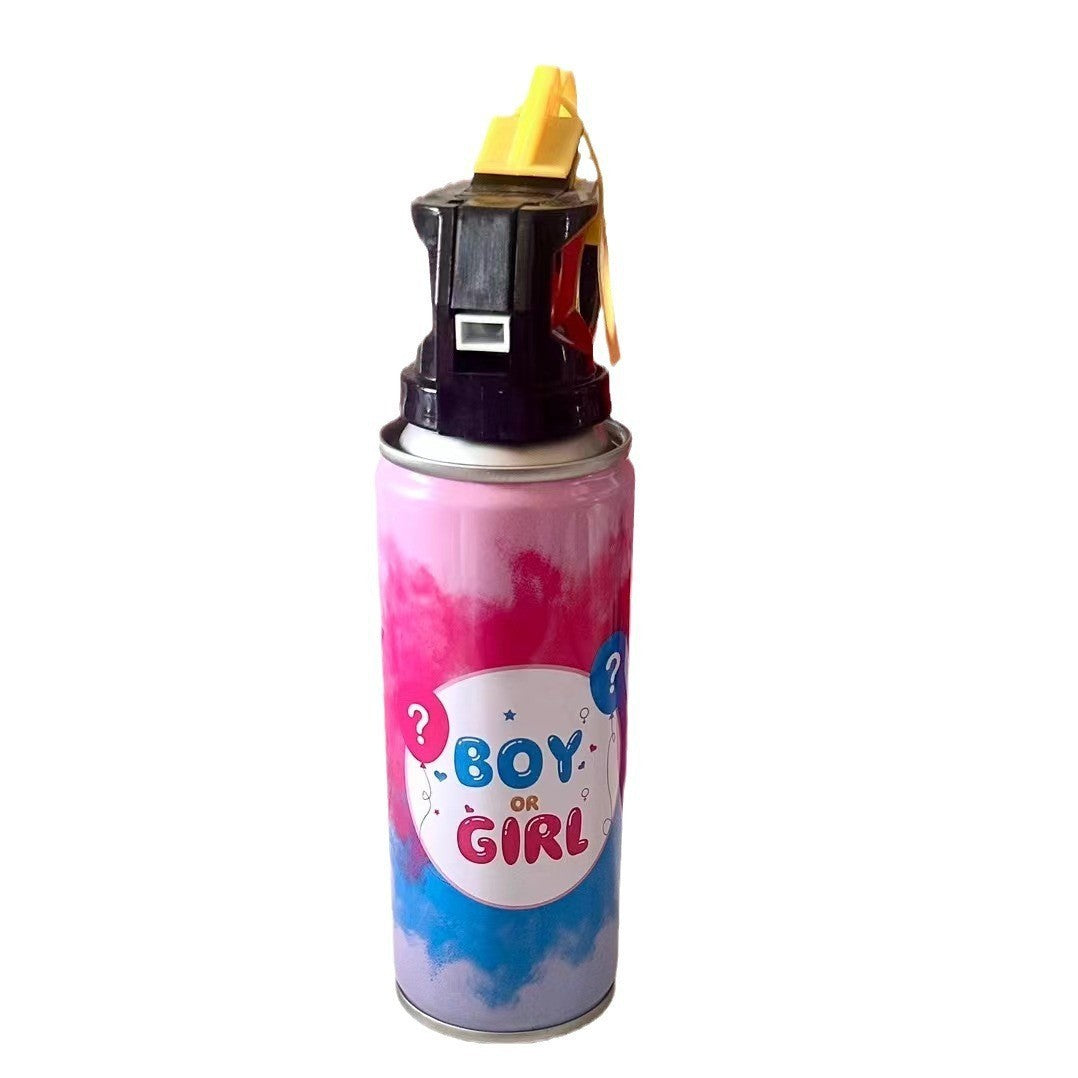 Spray Gender Reveal, Vivimall, 260 ml, din Amidon de Porumb, Dezvaluire Gen Bebelusi, Roz - vivimall.ro