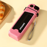 Sticla De Apa Pentru Sport, 350 Ml, Cu Pai Si Capac, 23X7X4.4 Cm, Buton De Blocare, Din Pc - vivimall.ro