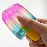 Jucarie Senzoriala Squishy, Flippy, Model Inghetata pe Bat, 1 Bucata, Jucarie Antistres Comprimabila pentru Copii/Adulti, Textura Super Solida, 8.5 x 4 x 6 cm, Culoare Aleatorie - vivimall.ro