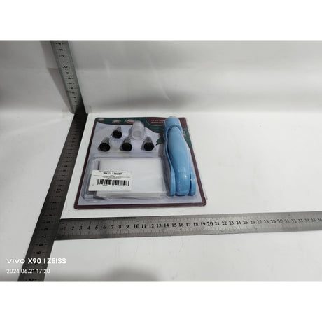 Set Accesorii Decorare Prajituri si Torturi, Vivimall, 5 Capete pentru Modele, 21.7x18.8 cm, Ustensila Manuala pentru Ornare, Albastru - vivimall.ro