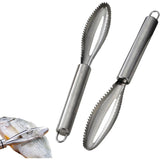 Perie de Curatare Solzi Peste, Flippy, din Otel Inoxidabil, 24 x 3 cm, Gri