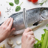 Perie de Curatare Solzi Peste, Flippy, din Otel Inoxidabil, 24 x 3 cm, Gri