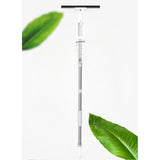 Ștergător De Geamuri, Cu Două Fețe, Tijă Telescopică, Cu Recipient De Lichid, Lavetă Din Microfibră, Racletă Silicon, 120 cm, Alb - vivimall.ro