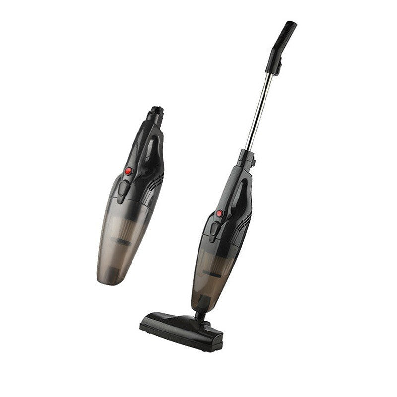 Aspirator vertical 2în1 negru fără sac, 600W, vedere frontală completă, înălțime 95 cm