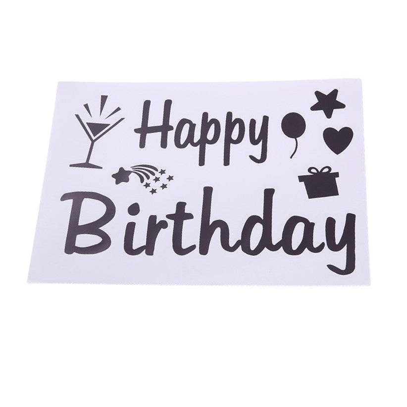 Sticker Autocolant Pentru Baloane Happy Birthday | PartyCharm