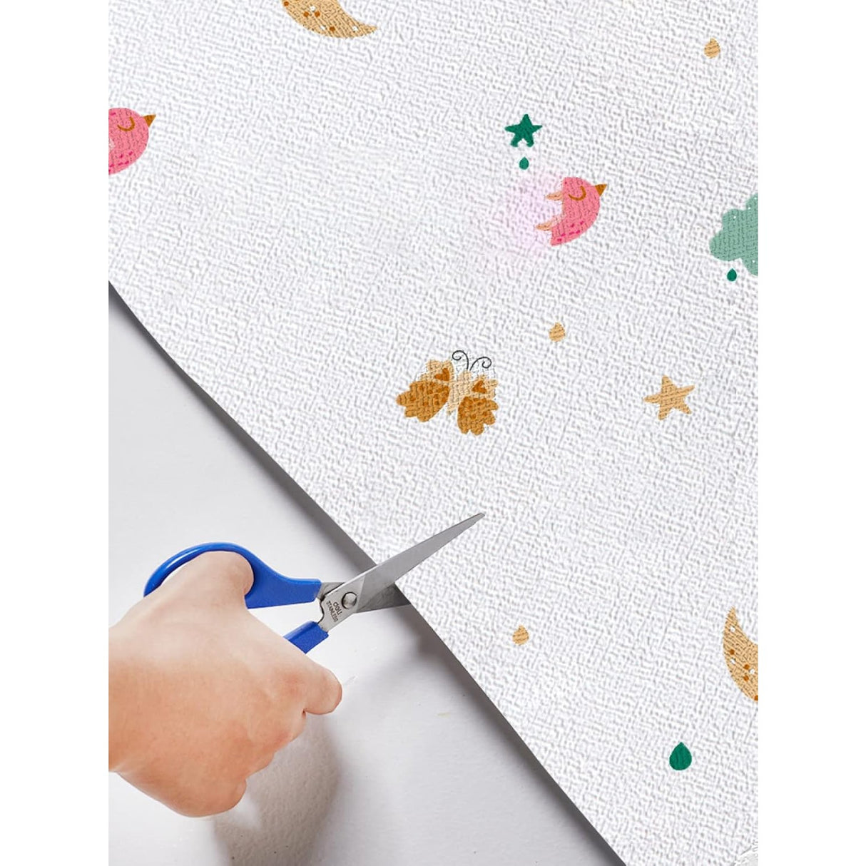 Rola Autoadeziva Pentru Perete, Din Panza, 10 M, Rezistenta La Umezeala, 2.5 Mm Grosime, Model Girafa Si Elefant, Multicolor - vivimall.ro