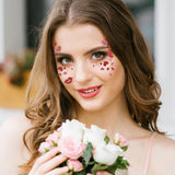 Sticker Temporar pentru Fata, Vivimall, pentru Machiaj, Face Art, Halloween, Teatru, Tema Ziua Indragostitilor, Model cu Inimioare, Multicolor - vivimall.ro