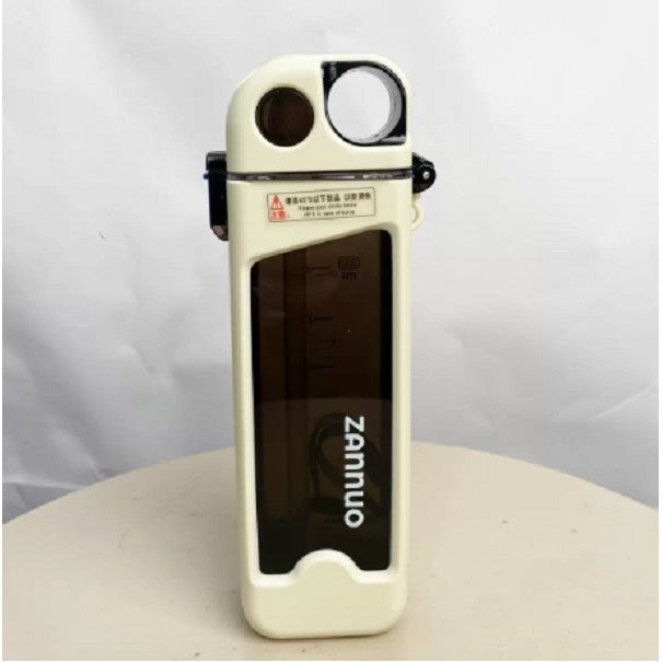 Sticla De Apa Pentru Sport, 350 Ml, Cu Pai Si Capac, 23X7X4.4 Cm, Buton De Blocare, Din Pc - vivimall.ro