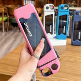 Sticla De Apa Pentru Sport, 350 Ml, Cu Pai Si Capac, 23X7X4.4 Cm, Buton De Blocare, Din Pc - vivimall.ro