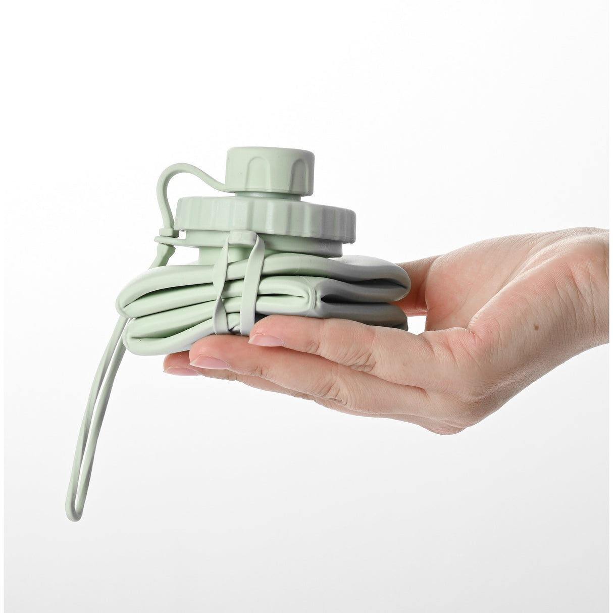 Sticla apa pliabila silicon verde | FlexSip - vivimall.ro