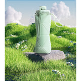 Sticla apa pliabila silicon verde | FlexSip - vivimall.ro