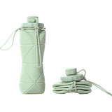 Sticla apa pliabila silicon verde | FlexSip - vivimall.ro