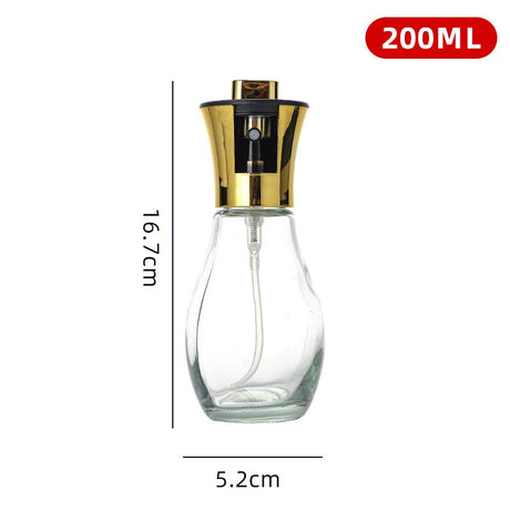 Sticla de ulei cu Pulverizator, Flippy, Sticla pentru Lichide de Bucatarie, Otet, Sos, 16.7 x 5.2 cm, Volum 200 ml, Gold - vivimall.ro