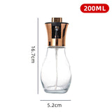 Sticla de ulei cu Pulverizator, Vivimall, Sticla pentru Lichide de Bucatarie, Otet, Sos, 16.7 x 5.2 cm, Volum 200 ml, Roz Gold - vivimall.ro
