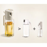 Dispenser pentru Ulei, Vivimall, prin Curgere si Pulverizare, Deschidere si Inchidere Automata a Rezervorul, 550mL, 11.4x7.8x22.8cm, Gri - vivimall.ro